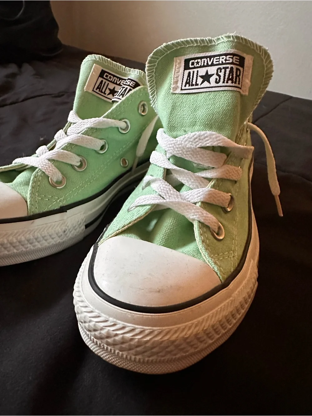Converse Kids Low-Top Canvas Sneakers in Light Green